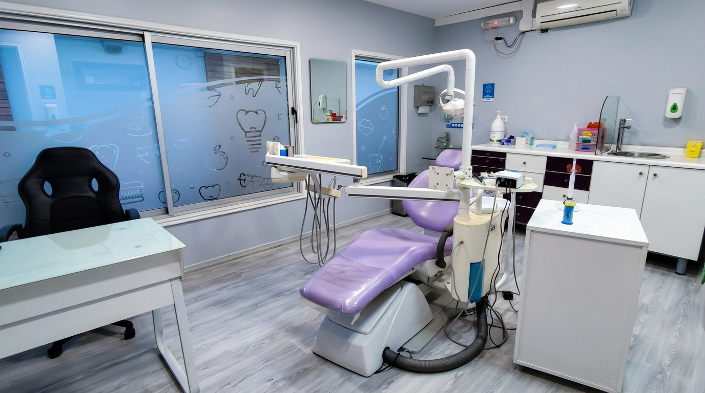 Box de atención con sillón dental